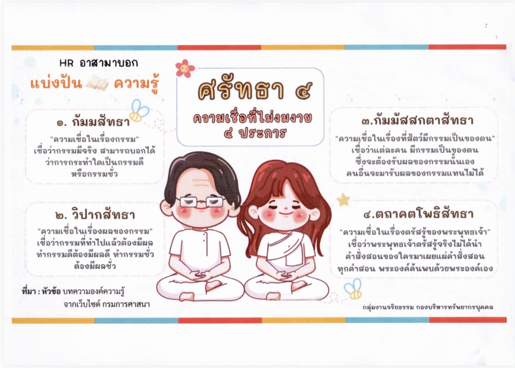 แบ่งปันความรู้ จักร 4 ธรรมนำชีวิตไปสู่ความเจริญรุ่งเรือง ดุจล้อนำรถไปสู่ที่หมาย