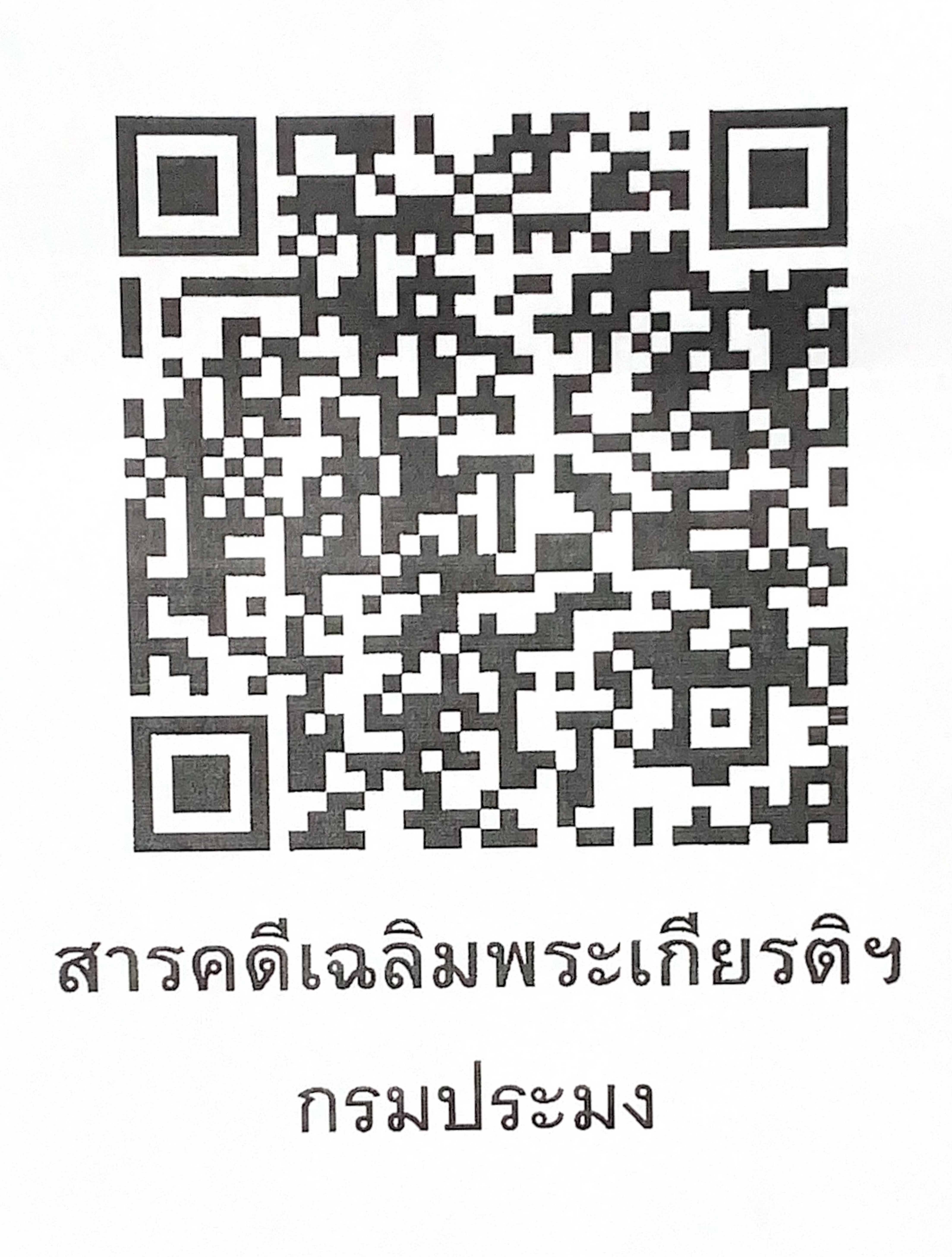 QR CODE การเผยแพร่วีดิทัศน์ในส่วนที่เกี่ยวข้องกับพระราชกรณียกิจ (ด้านการเกษตรและด้านอื่นๆ)