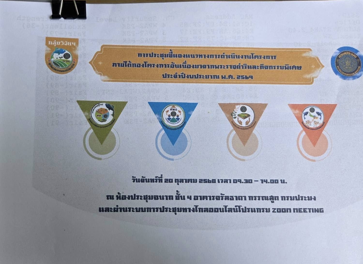 เข้าร่วมประชุมชี้แจงแนวทางการด