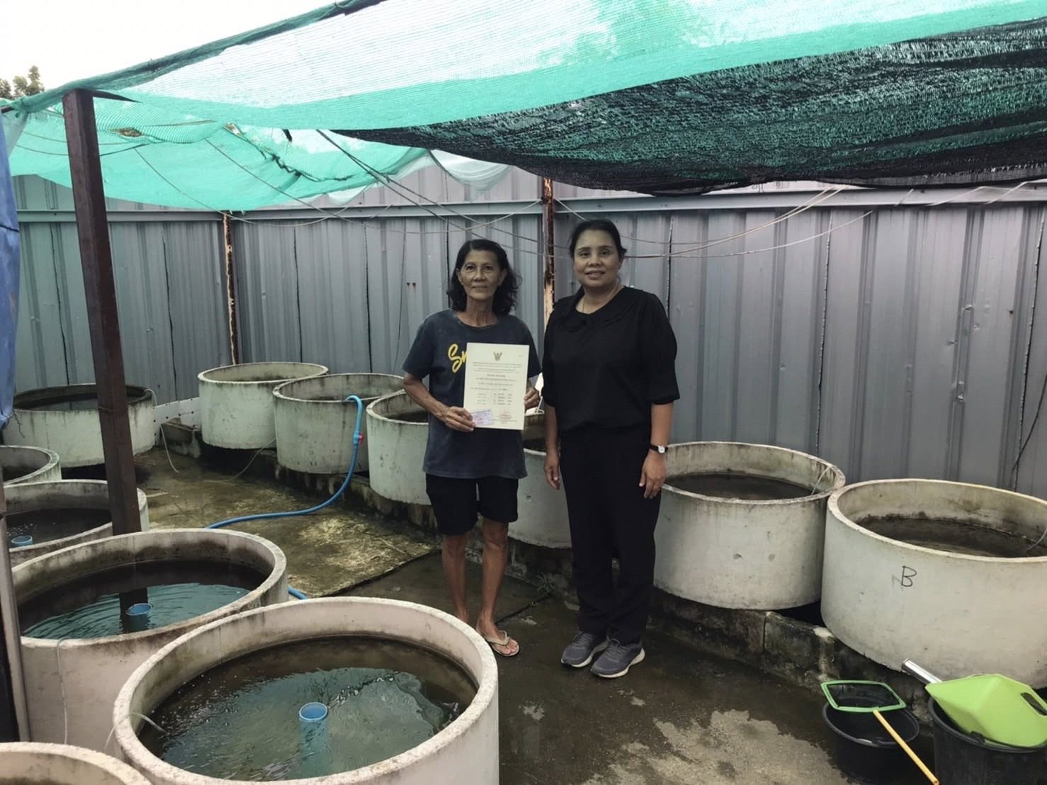 ลงพื้นที่เยี่ยมฟาร์มเพาะเลี้ยงสัตว์น้ำสวยงาม (ปลาทอง)