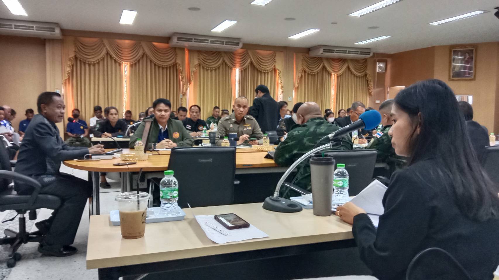 ประชุมเตรียมความพร้อมและซักซ้อมตามแผนการพิทักษ์พื้นที่ส่วนหลัง อำเภอกาบเชิง จังหวัดสุรินทร์