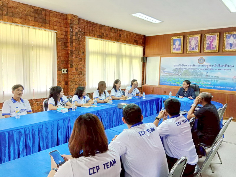 ต้อนรับคณะอาจารย์ จากโรงเรียนเทศบาลวัดชัยชุมพล จังหวัดนครศรีธรรมราช เข้าศึกษาการเลี้ยงปลาชะโอน