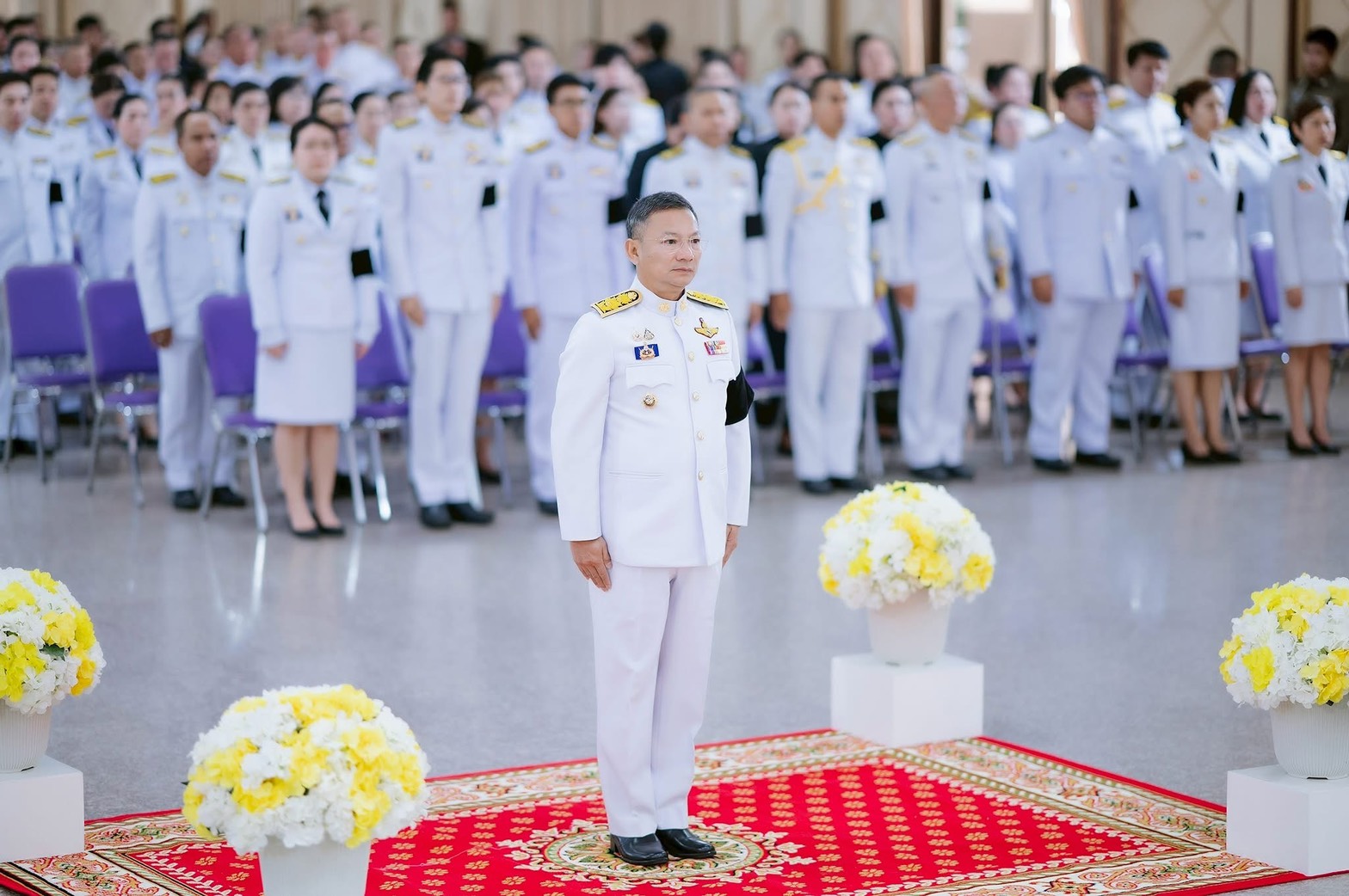 เจ้าหน้าที่ศูนย์บริหารจัดการด่านตรวจประมงเขต 1 (เชียงราย) ร่วมพิธีถวายราชสักการะวางพานพุ่มดอกไม้สด เนื่องในวันพระบิดาแห่งฝนหลวง ประจำปี 2568..คลิก