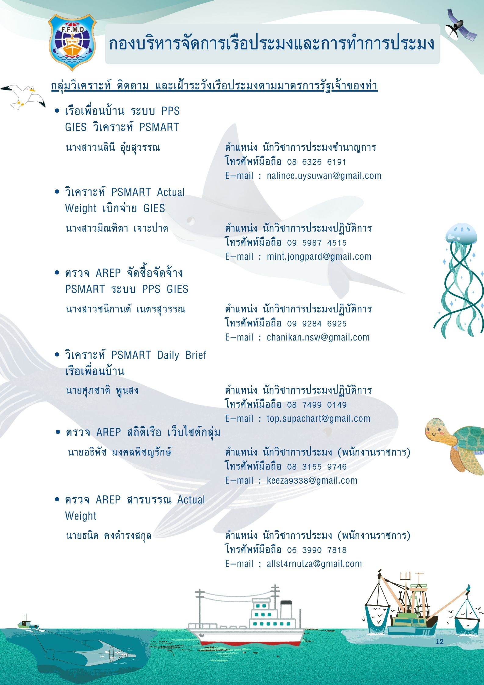 ไดอารี่กองบริหารจัดการเรือประมงและการทำการประมง