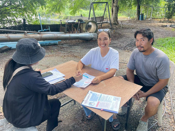 เจ้าหน้าที่ฝ่ายงานตรวจรับรองมาตรฐานฟาร์มสัตว์น้ำ ศพช.ฉะเชิงเทรา เข้าตรวจประเมินฟาร์มเพาะเลี้ยงสัตว์น้ำเพื่อการรับรองมาตรฐานฟาร์มเพาะเลี้ยงสัตว์น้ำที่ดี (GAP)..คลิก