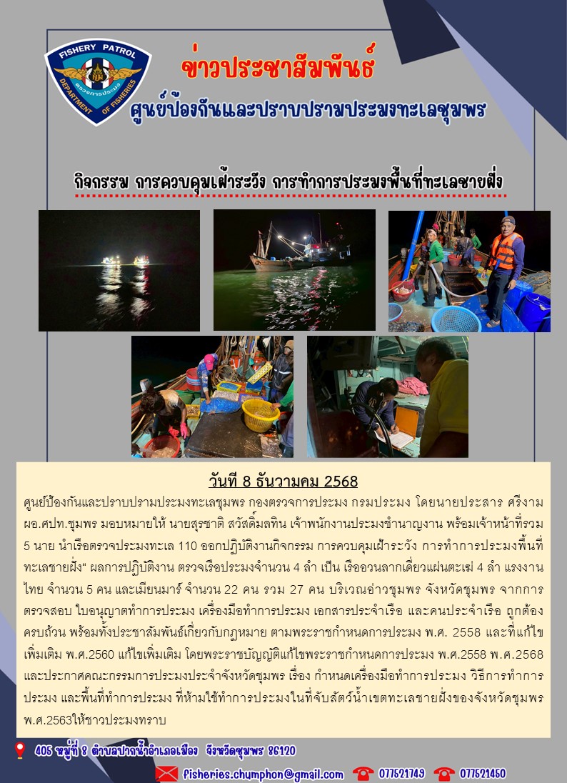  กิจกรรมการควบคุมเฝ้าระวัง การ