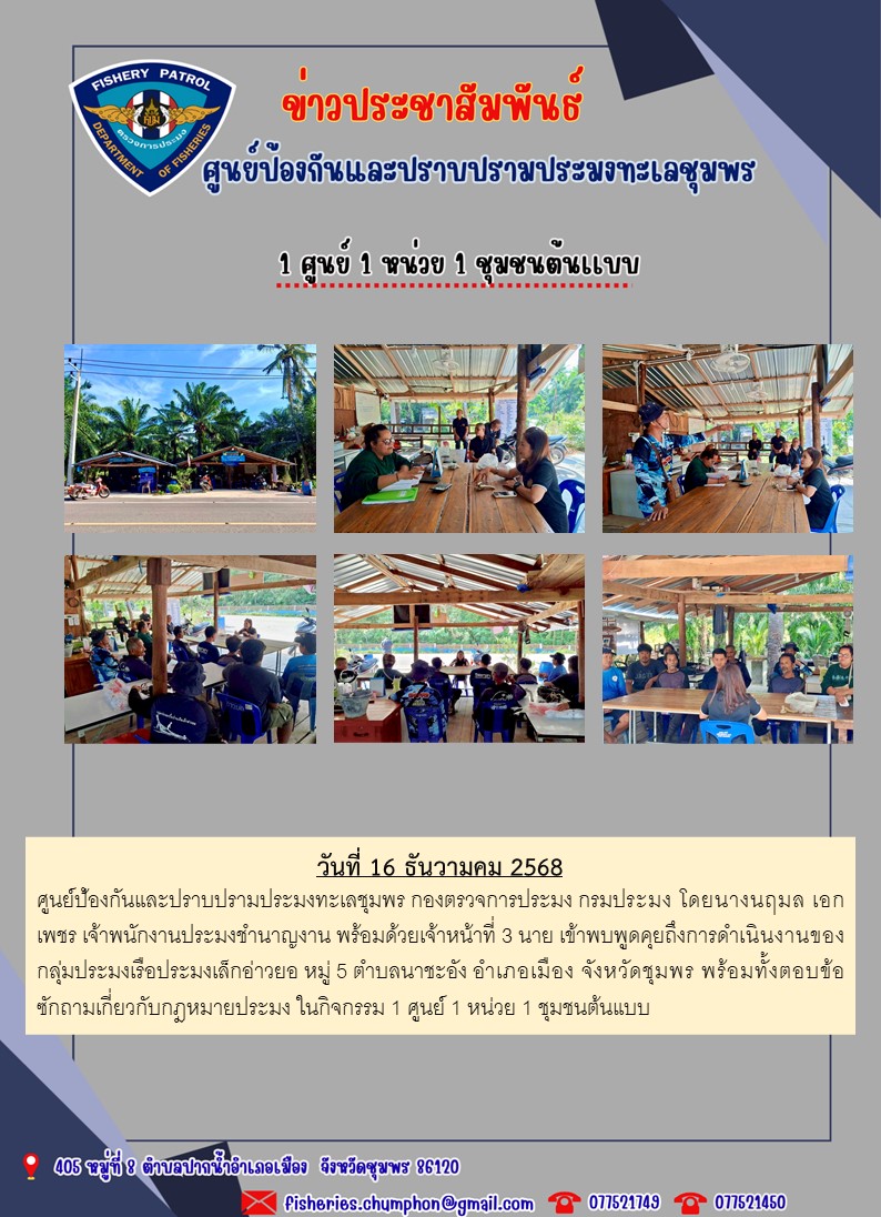 1 ศูนย์ 1 หน่วย 1 ชุมชนต้นเเบบ