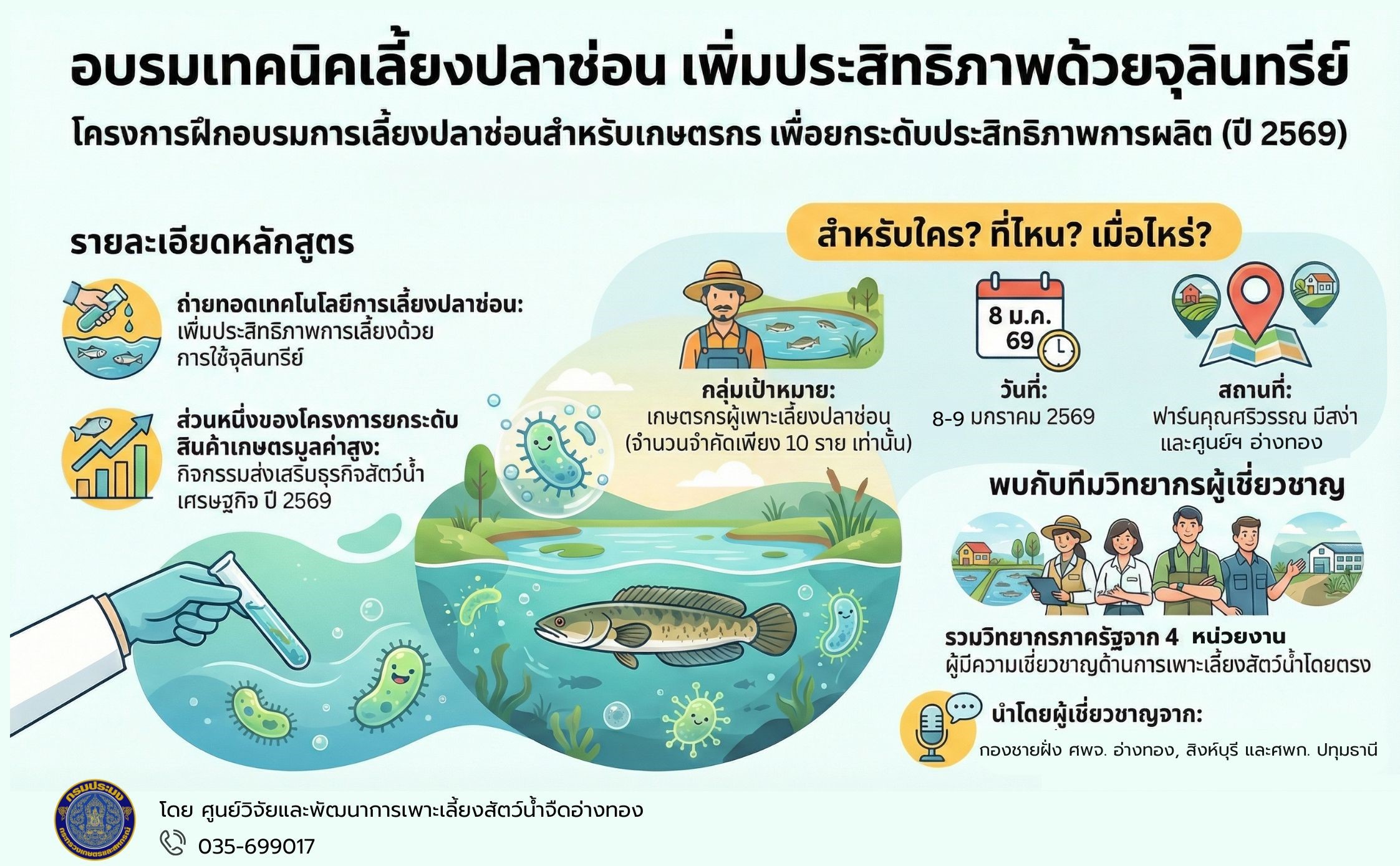 ประชาสัมพันธ์  รับสมัครเกษตรกรเข้าฝึกอบรม  โครงการยกระดับสินค้าเกษตรมูลค่าสูง..คลิก