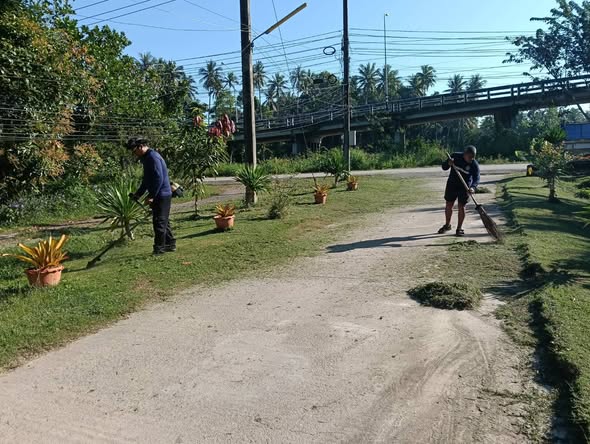 ปรับปรุงภูมิทัศน์ และทำความสะอาดสำนักงาน