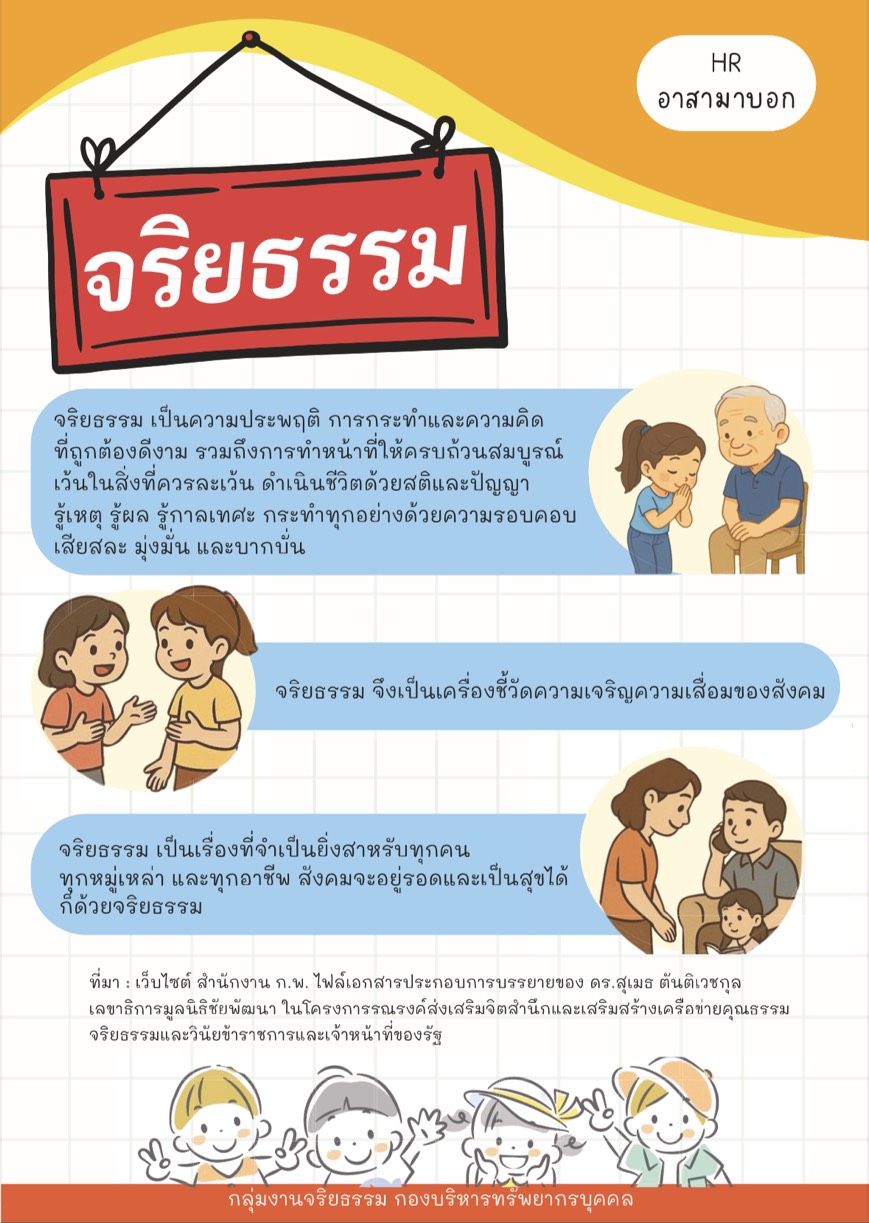 HR อาสามาบอก : จริยธรรม