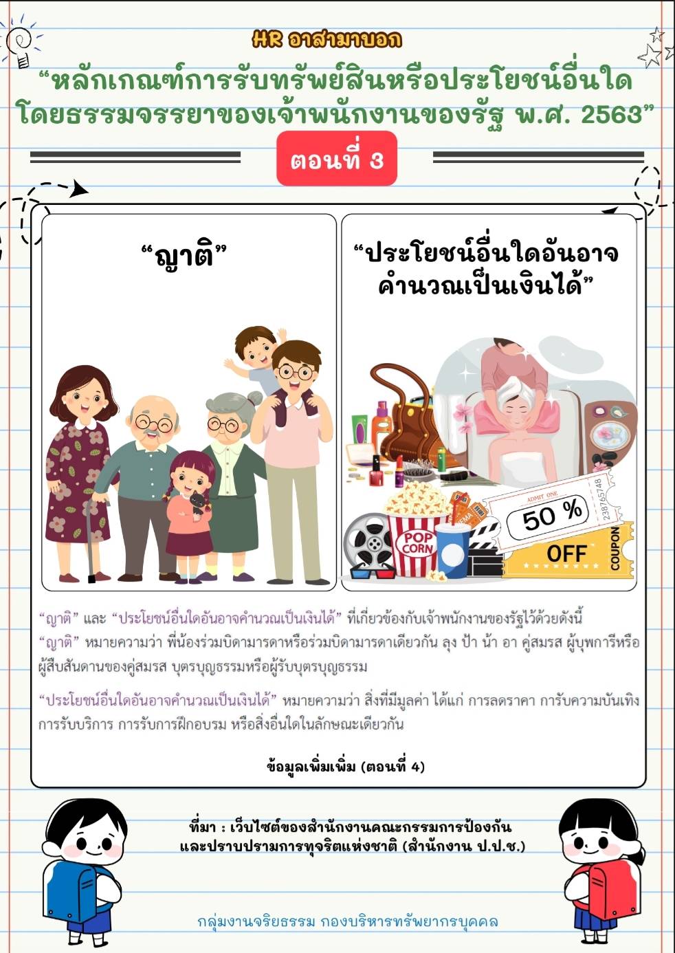 HR อาสามาบอก : จริยธรรม ตอนที่ 3