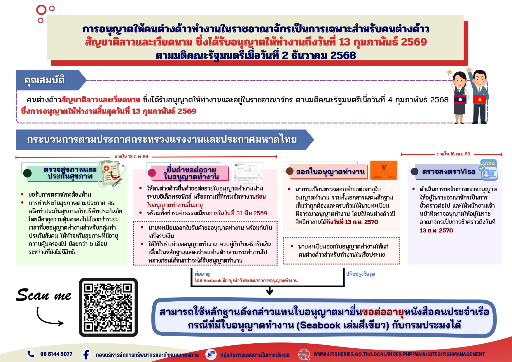 ประชาสัมพันธ์ การอนุญาตให้คนต่างด้าวอยู่ในราชอาณาจักรเป็นการเฉพาะสําหรับคนต่างด้าว