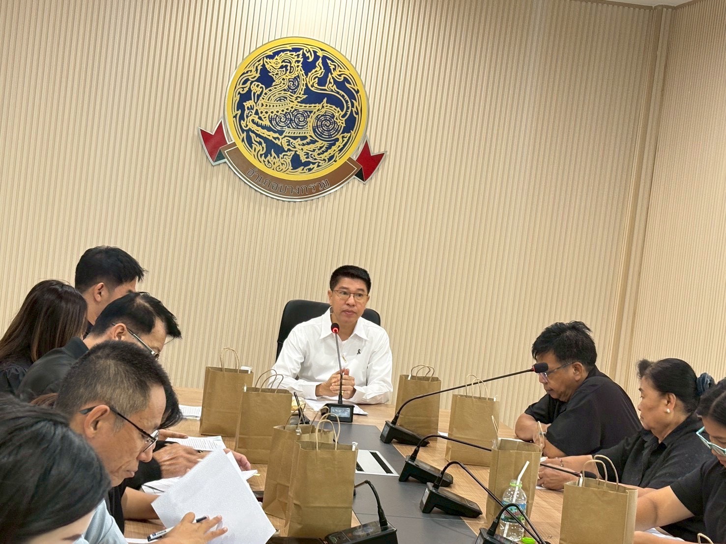 (อ.บางกรวย) การประชุม คณะอนุกรรมการส่งเสริมวิสาหกิจชุมชนจังหวัดนนทบุรี ระดับอำเภอ..คลิก