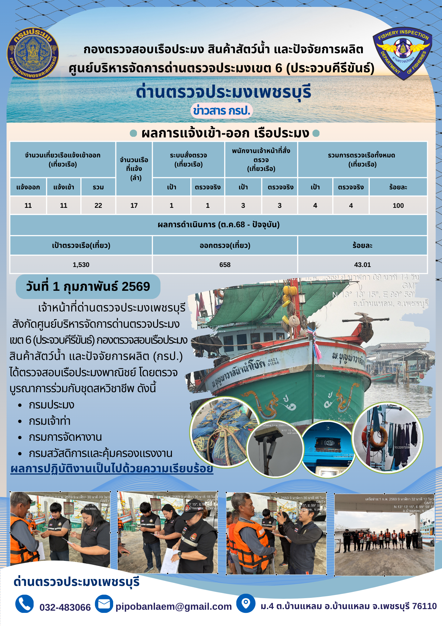 ข่าวประชาสัมพันธ์ ด่านตรวจประมงเพชรบุรี 