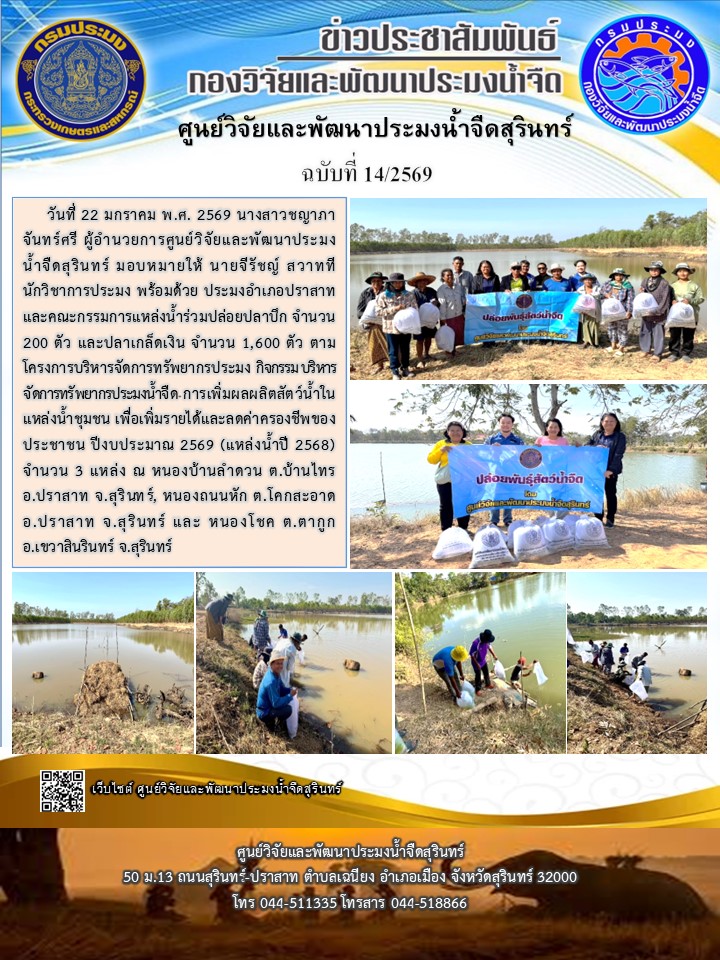 ข่าวประชาสัมพันธ์ ปักหลัง มกราคม 2569..คลิก