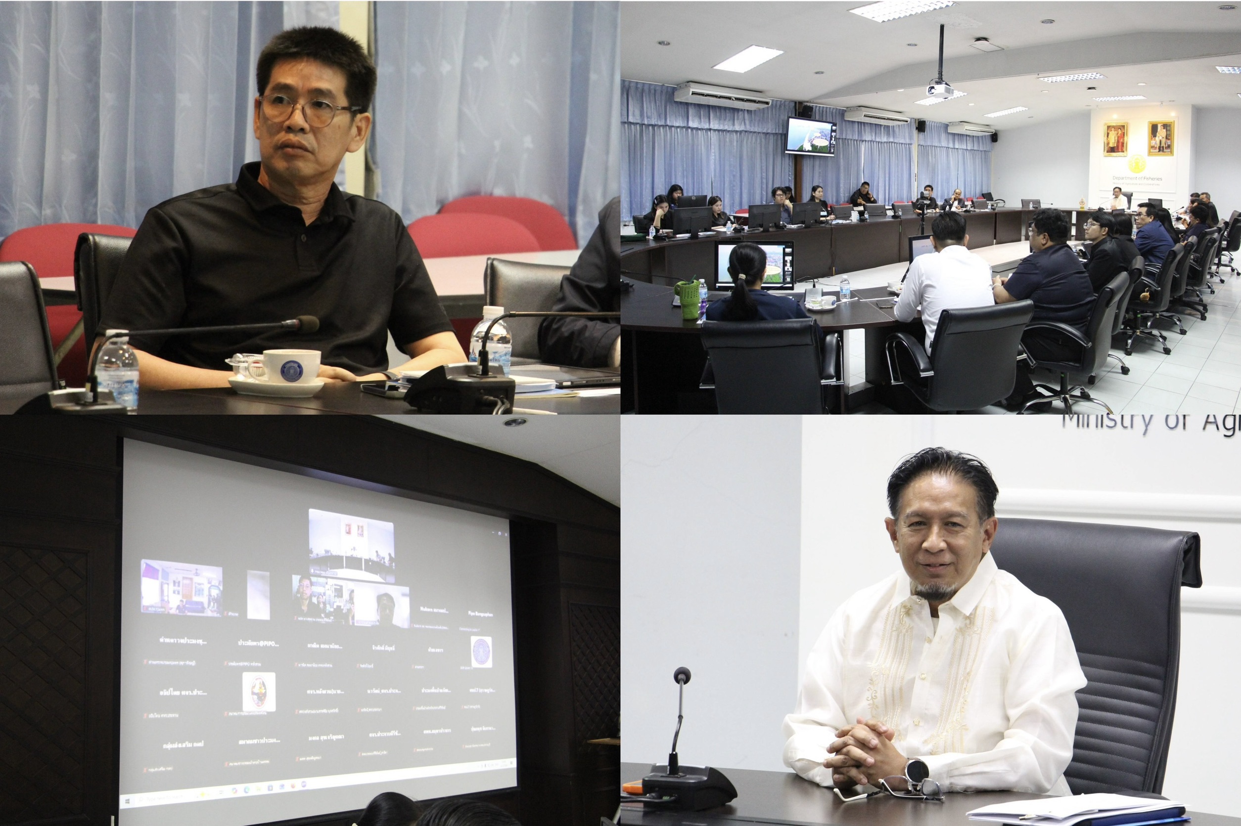 วันพุธที่ 4 กุมภาพันธ์ 2569 เวลา 13.30 น. นายกำพล ลอยชื่น ผู้อำนวยการกองวิจัยและพัฒนาประมงทะเล เข้าร่วมประชุมชี้แจงผลการติดตามและประเมินผลทางด้านวิชาการต่อมาตรการปิดอ่าวตอนกลาง และมาตรการปิดอ่าวประจวบคีรีขันธ์ โดยมี นายประเทศ ซอรักษ์ รองอธิบดีกรมประมง เป็นประธานการประชุม ณ ห้องประชุมกุลาดำ ชั้น 7 อาคารจุฬาภรณ์ กรมประมง และระบบประชุมออนไลน์ Zoom Cloud Meetings..คลิก