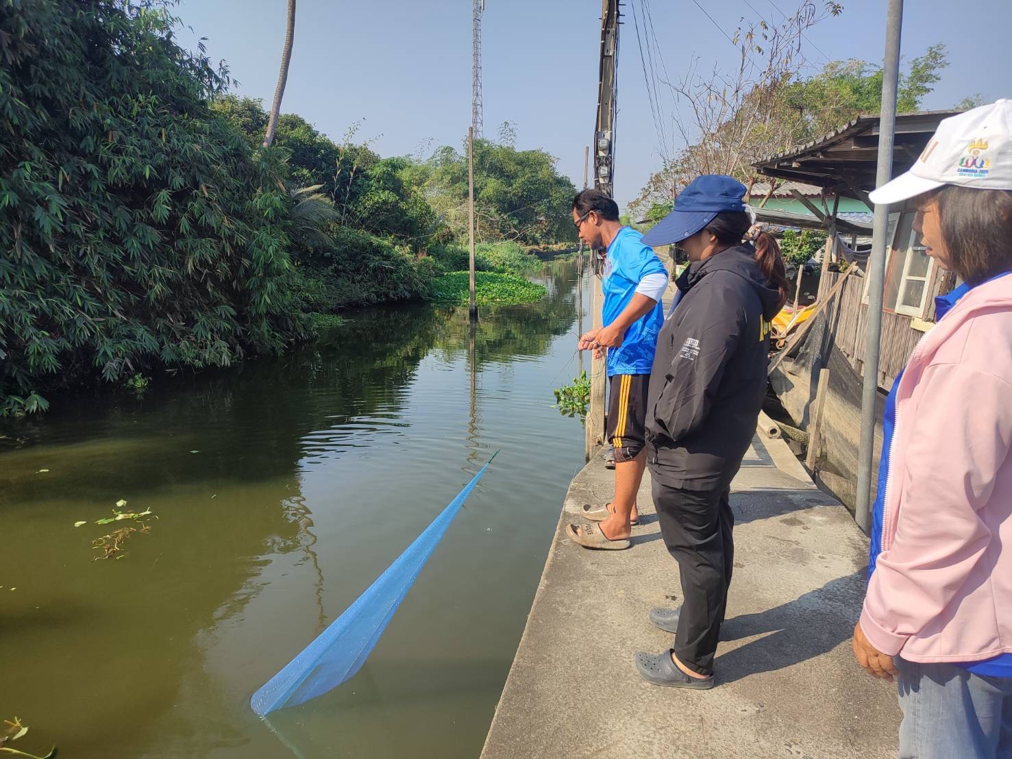 (อ.บางกรวย) การสำรวจปลาหมอคางดำ ตามแผนการแก้ไขปัญหาการแพร่ระบาดของปลาหมอคางดำจังหวัดนนทบุรี