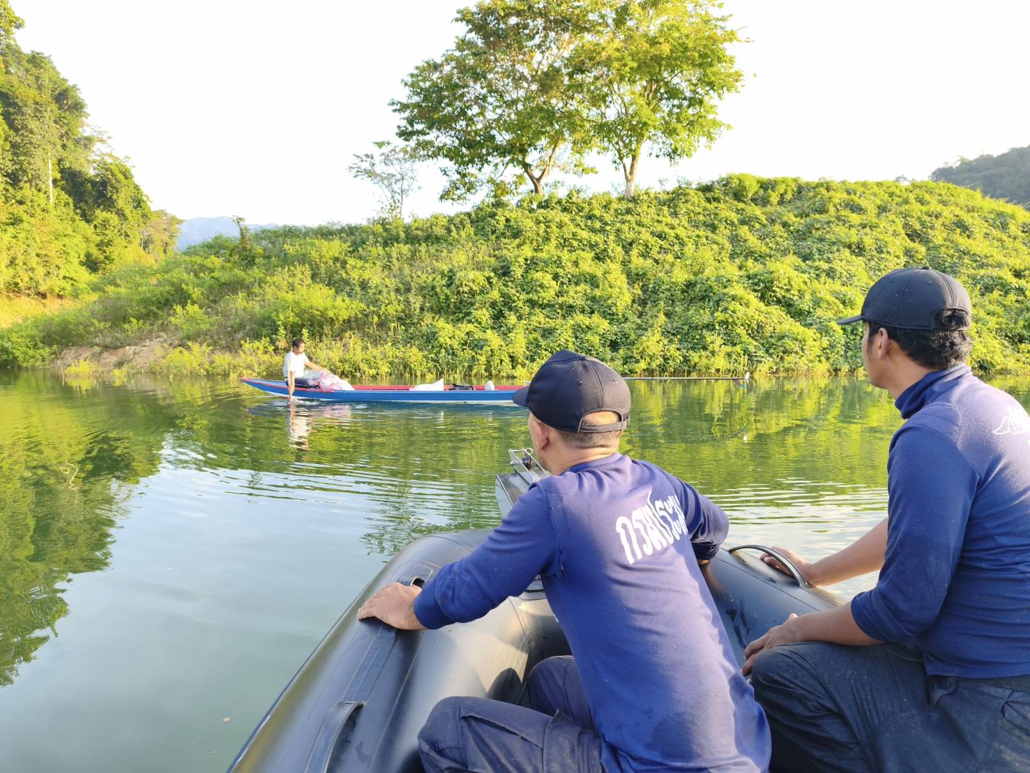 ออกปฏิบัติงาน ตามแผนงาน โครงการบริหารจัดการทรัพยากรประมง กิจกรรมการจัดระเบียบการทำการประมง การติดตาม เฝ้าระวัง การทำการประมงพื้นที่น่านน้ำภายใน ในอ่างเก็บน้ำเขื่อนบางลาง (ยะลา)