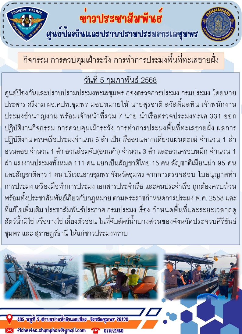 กิจกรรม การควบคุมเฝ้าระวัง การ