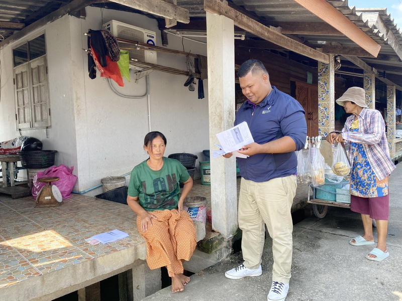 ดำเนินการเก็บข้อมูลผลจับสัตว์น้ำจากชาวประมง ในพื้นที่ทะเลน้อยจังหวัดพัทลุง