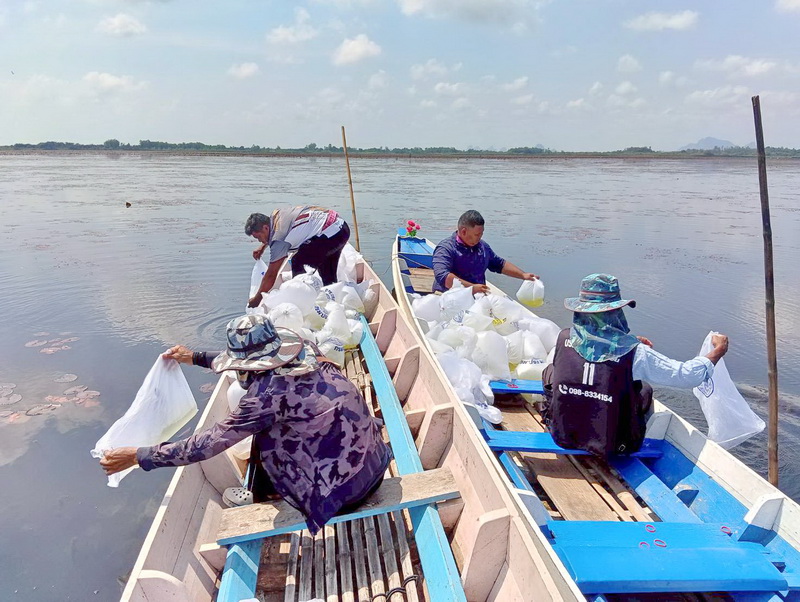 ร่วมปล่อยพันธุ์สัตว์น้ำ ลงสู่ทะเลน้อย อ.ควนขนุน จ.พัทลุง..คลิก