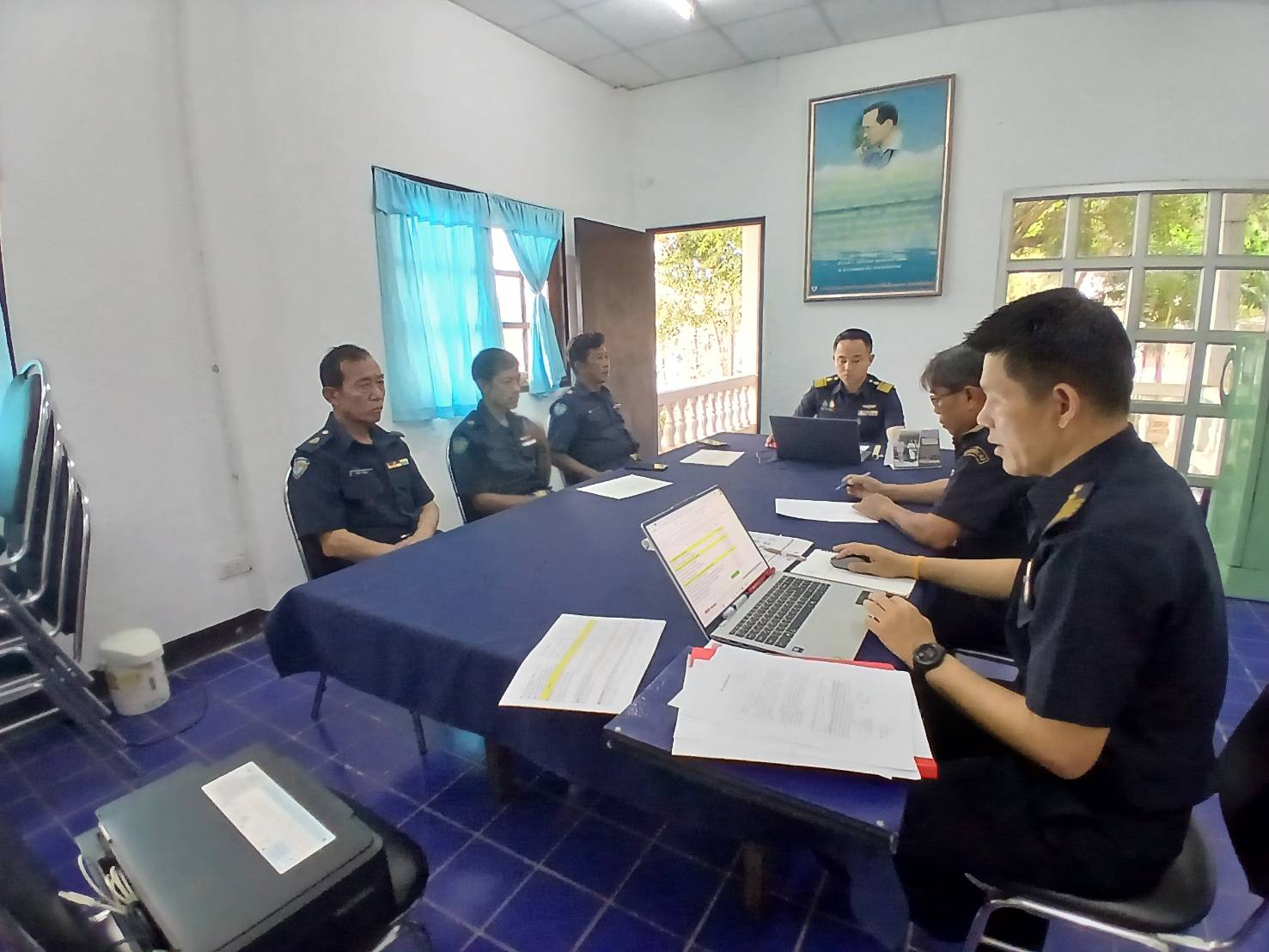 นปจ.เขื่อนแม่กวง(เชียงใหม่) ดำเนินกิจกรรมหน้าเสาธง