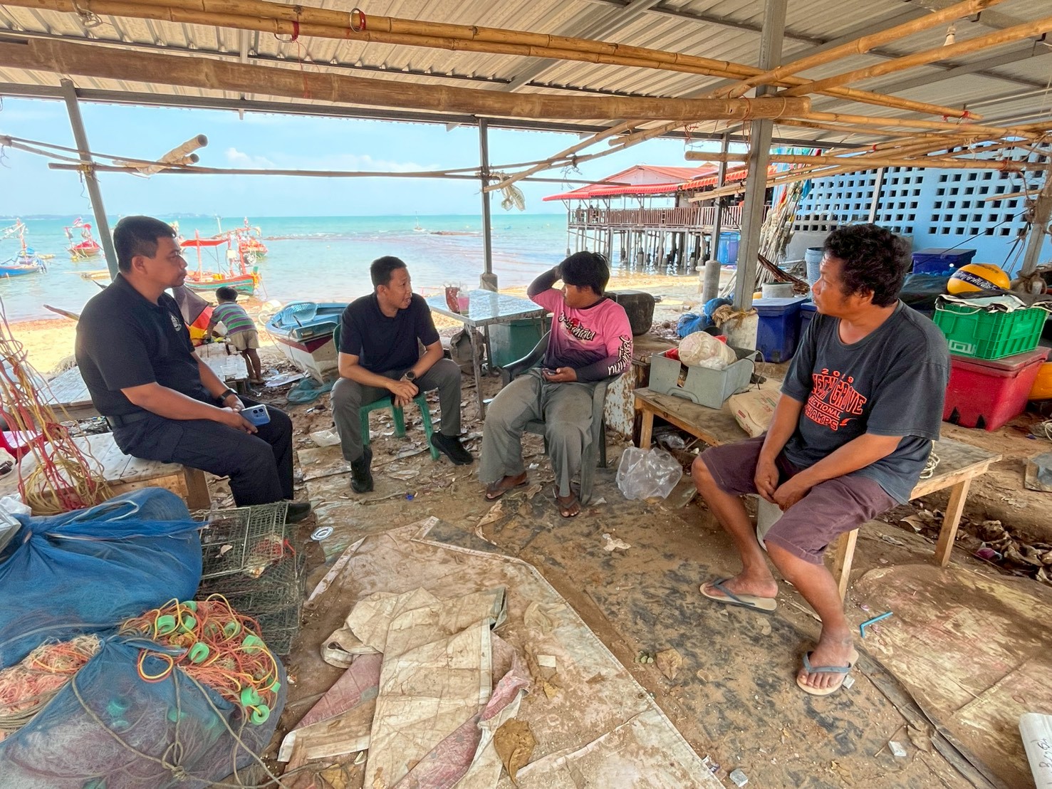 ศูนย์ป้องกันและปราบปรามประมงทะเลระยอง  ปฏิบัติงานโครงการเสริมการมีส่วนร่วมของชุมชนประมง