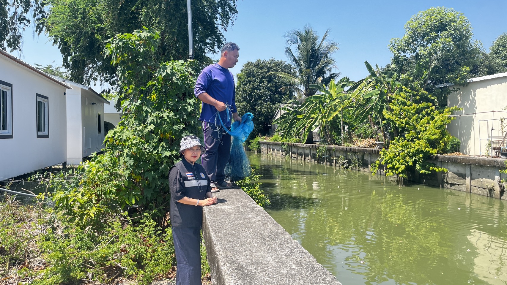 (อ.ปากเกร็ด) การสำรวจปลาหมอคางดำ ตามแผนการแก้ไขปัญหาการแพร่ระบาดของปลาหมอคางดำจังหวัดนนทบุรี
