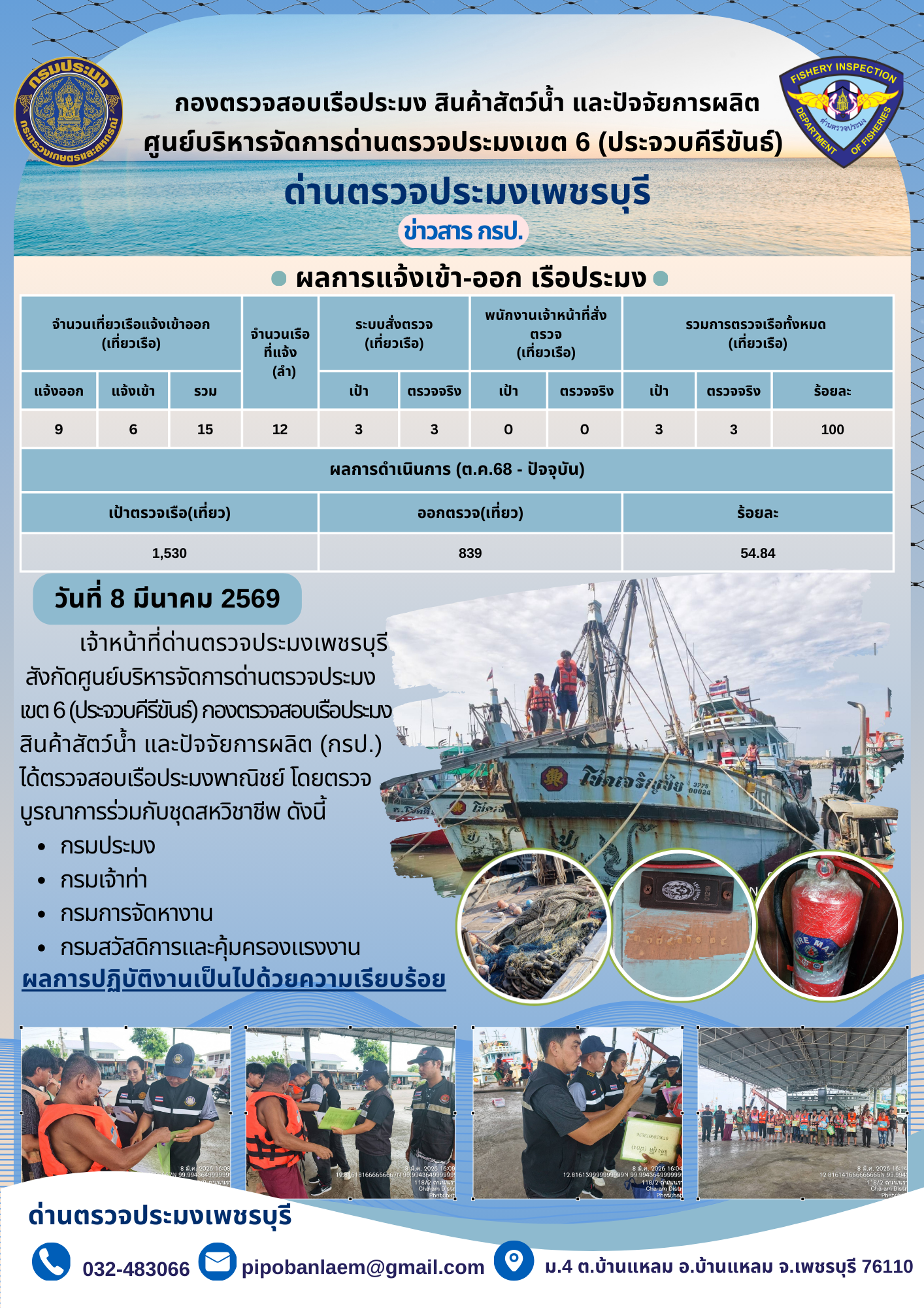 ข่าวประชาสัมพันธ์ ด่านตรวจประมงเพชรบุรี 