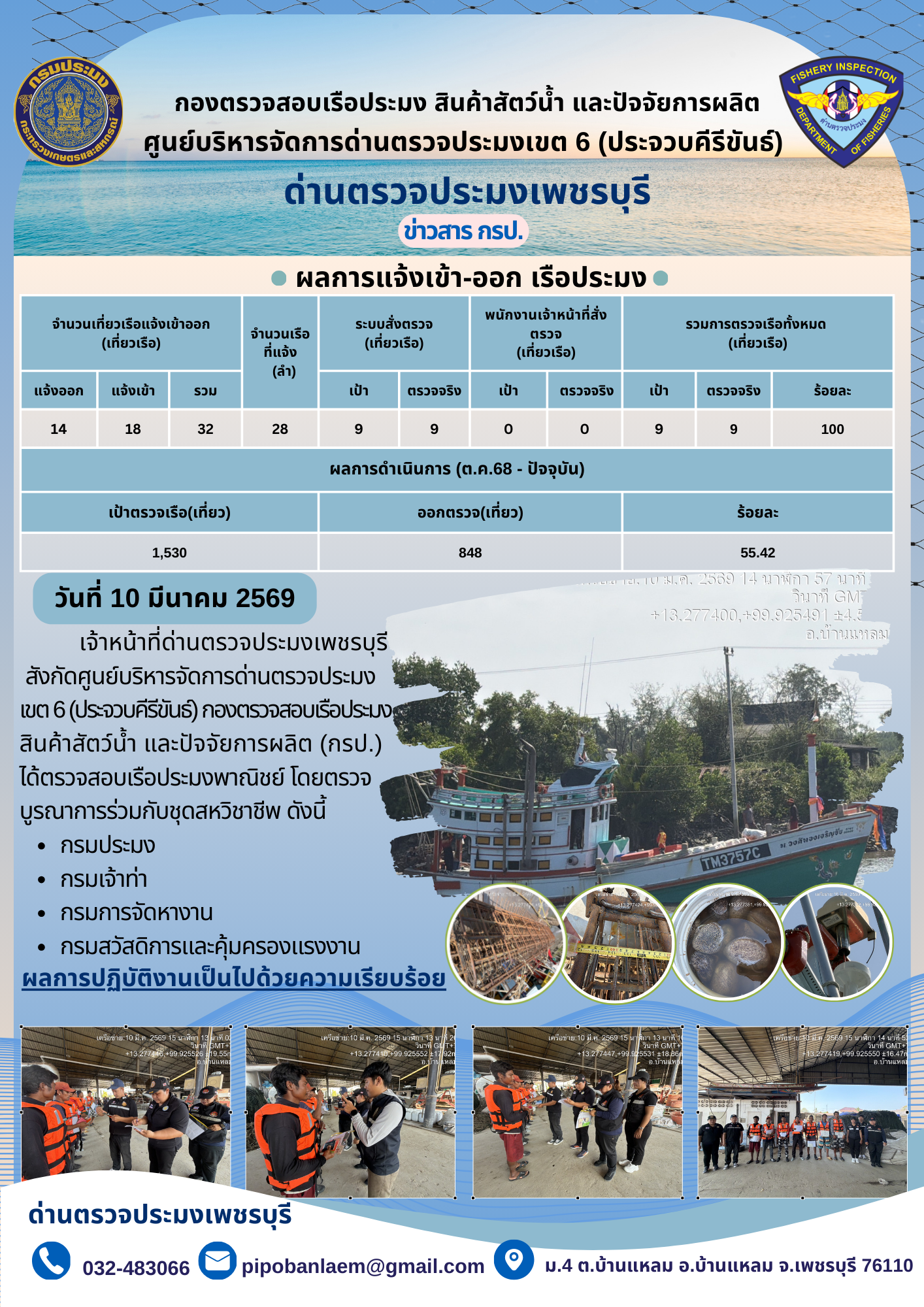 ข่าวประชาสัมพันธ์ ด่านตรวจประมงเพชรบุรี 