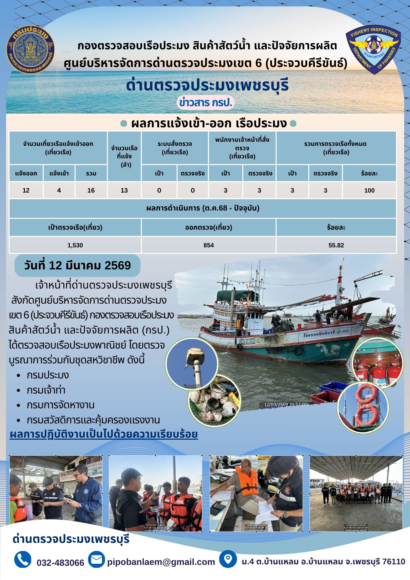 ข่าวประชาสัมพันธ์ ด่านตรวจประมงเพชรบุรี 