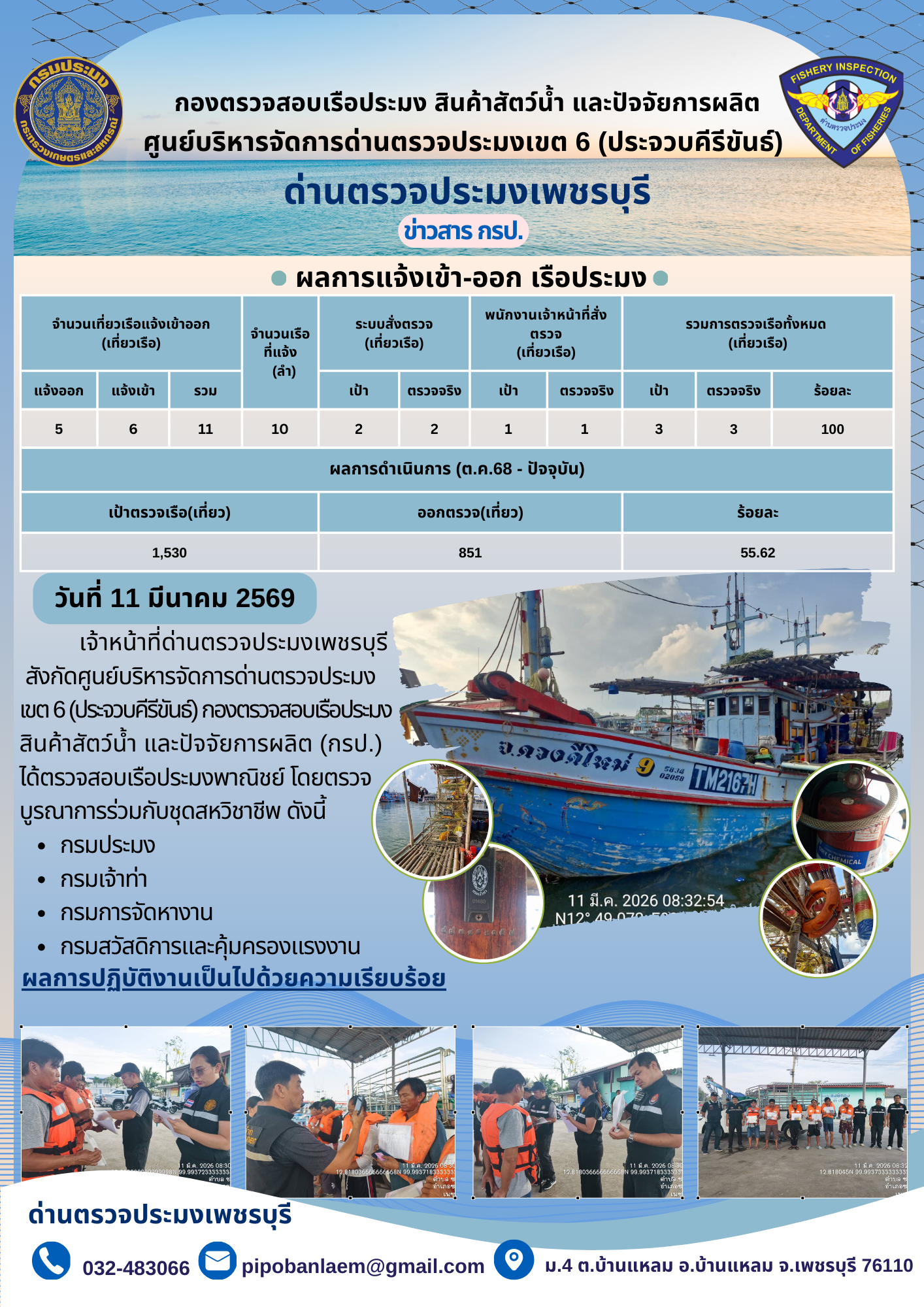 ข่าวประชาสัมพันธ์ ด่านตรวจประมงเพชรบุรี 