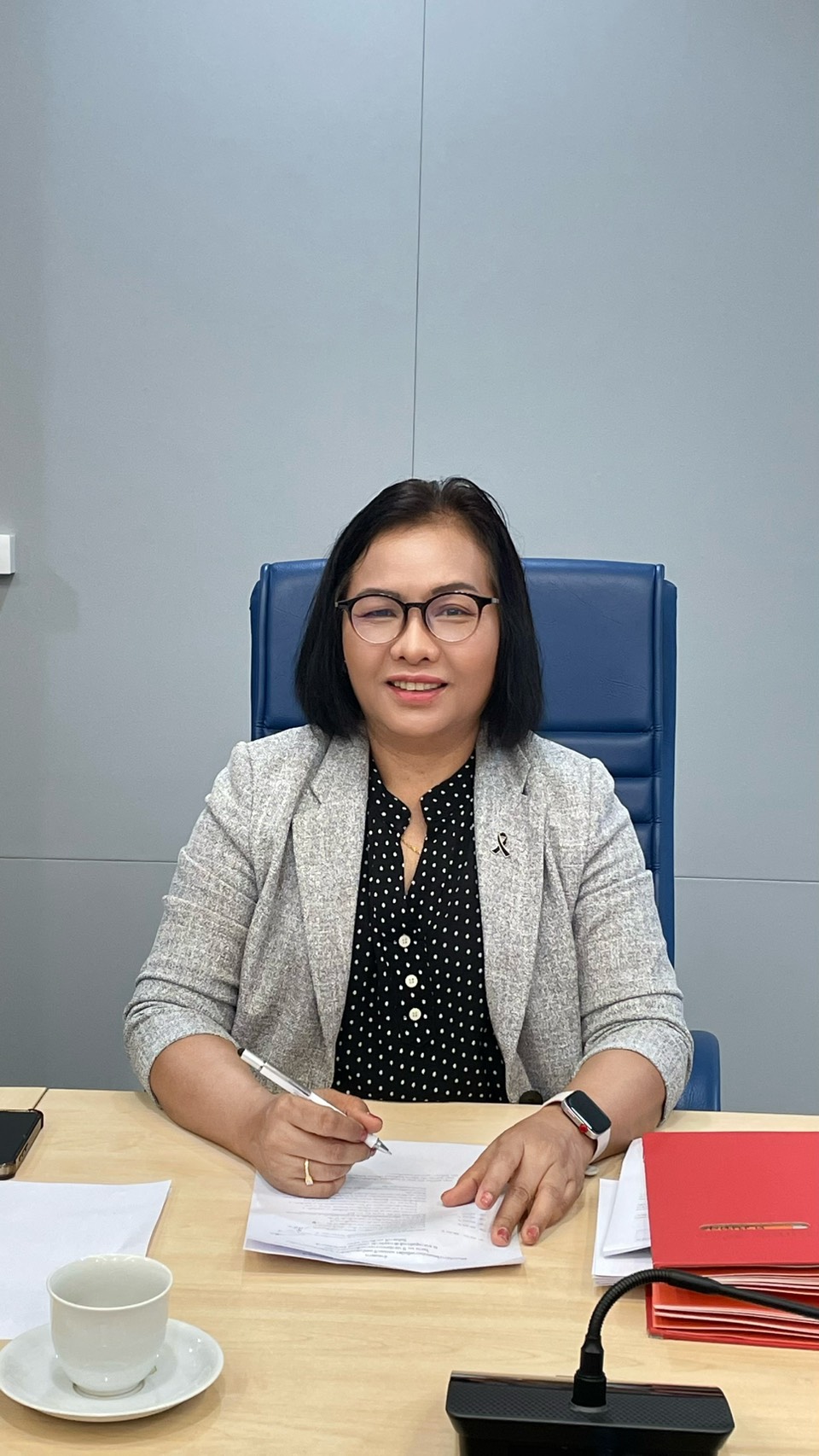 ประชุมหัวหน้ากลุ่มและหัวหน้าฝ่ายเพื่อรายงานผลการจัดงาน 60 ปี ปลานิลพระราชทานเพื่อปวงชนชาวไทย