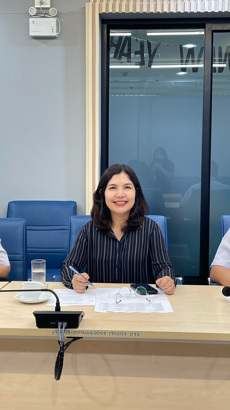 ประชุมหัวหน้ากลุ่มและหัวหน้าฝ่ายเพื่อรายงานผลการจัดงาน 60 ปี ปลานิลพระราชทานเพื่อปวงชนชาวไทย