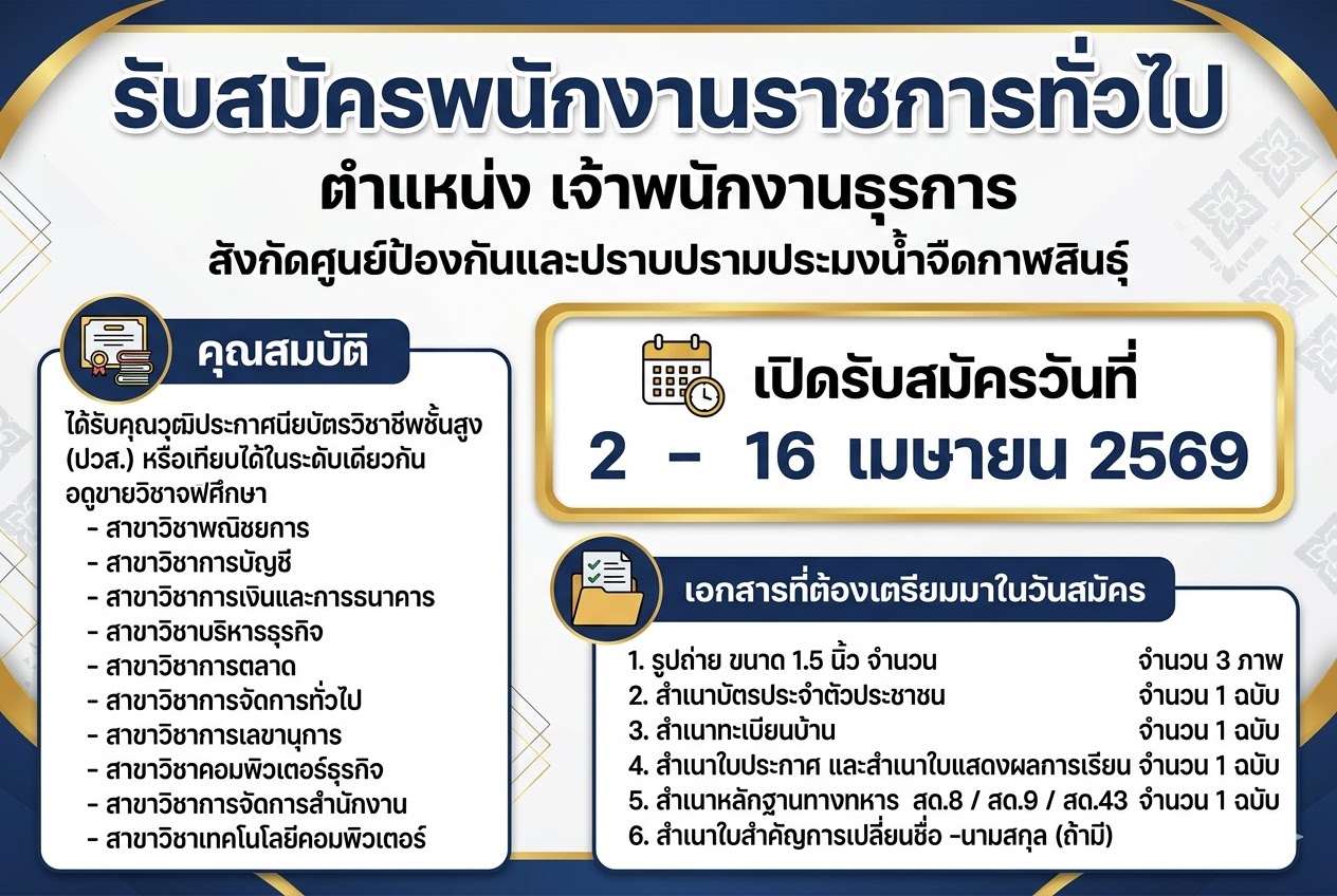 รับสมัครบุคคลเพื่อเลือกสรรเป็น