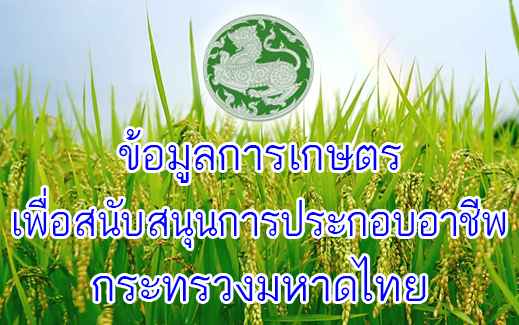 ข้อมูลการเกษตรเพื่อสนับสนุนการประกอบอาชีพ..คลิก
