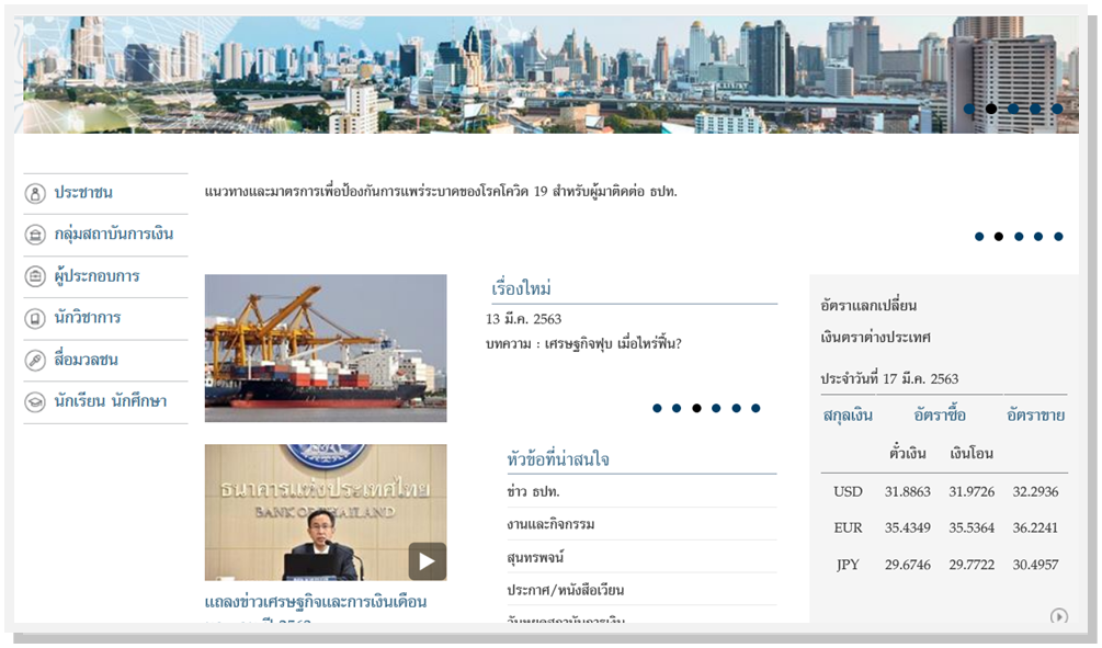 ธนาคารแห่งประเทศไทย..คลิก