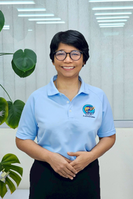 นางดารัตน์ อภัยบริรัตน์ : หัวหน้ากลุ่มบริหารแผนพัฒนาการประมง: